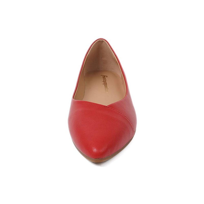 FUNKYMONKEY Women's Ballet Flats Comfort Slip On Shoes for Walking and Driving (9 M US, Red A) - Image 3